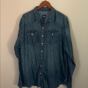 3X Western Jean Long Sleeve Shirt Old Nagy
